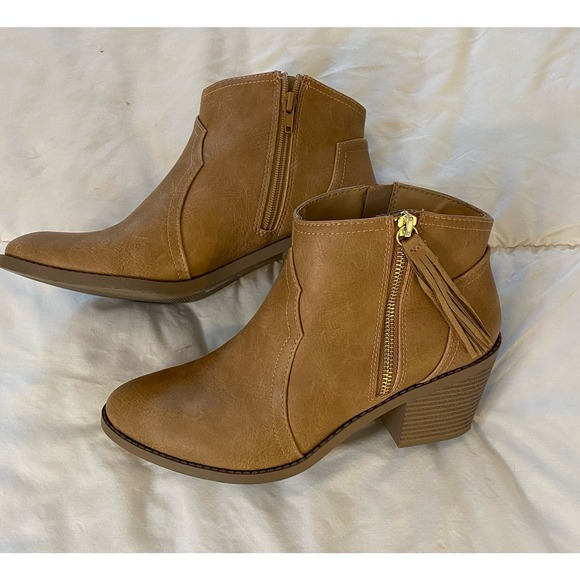 Soda Tan Ankle Booties - Picture 3 of 8